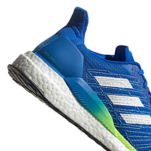 Image of adidas Men's Solarboost 19 Road Running Shoe, Glory Blue /Footwear White /Signal Green, 8.5 UK