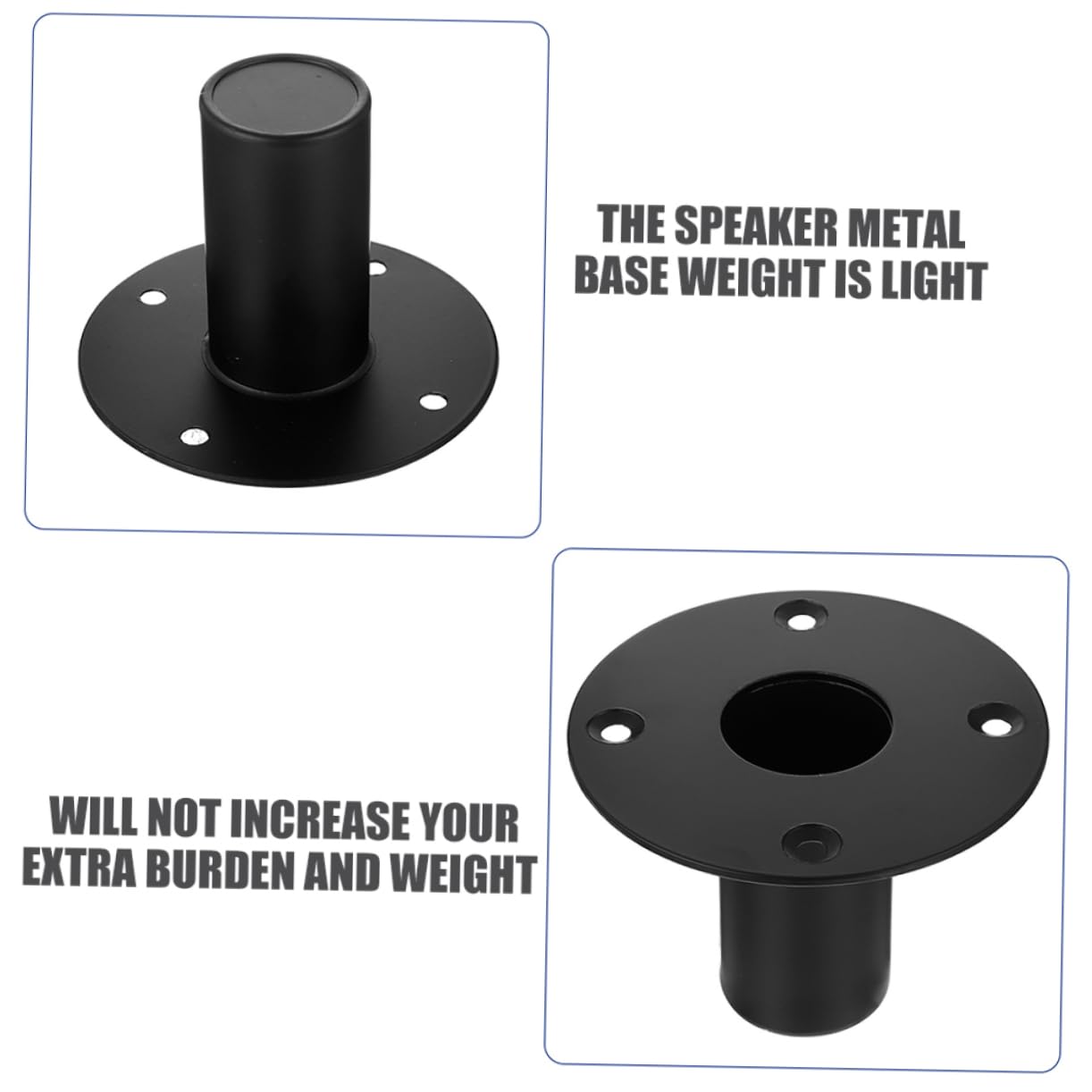ifundom 2pcs Speaker Metal Stand Bookshelf Speaker Base Loudspeaker Support Base Indoor Stage Accessory