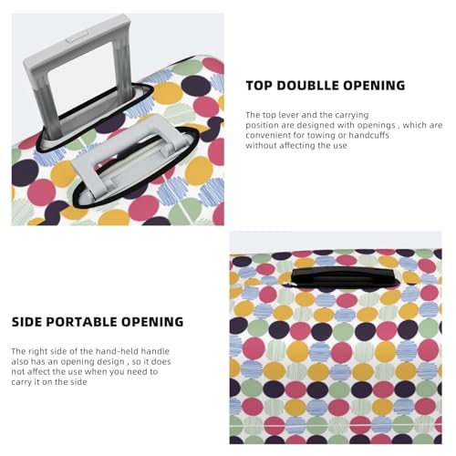 Polka Dot Luggage Cover Washable Elasticated Luggage Covers for Suitcase TSA Approved Stylish Scratch Resistant Luggage Case Protector4