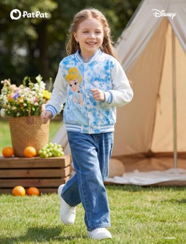Image of Disney Girl & Boy Varsity Bomber Jacket Fall Sweatshirt Toddler to Big Kid