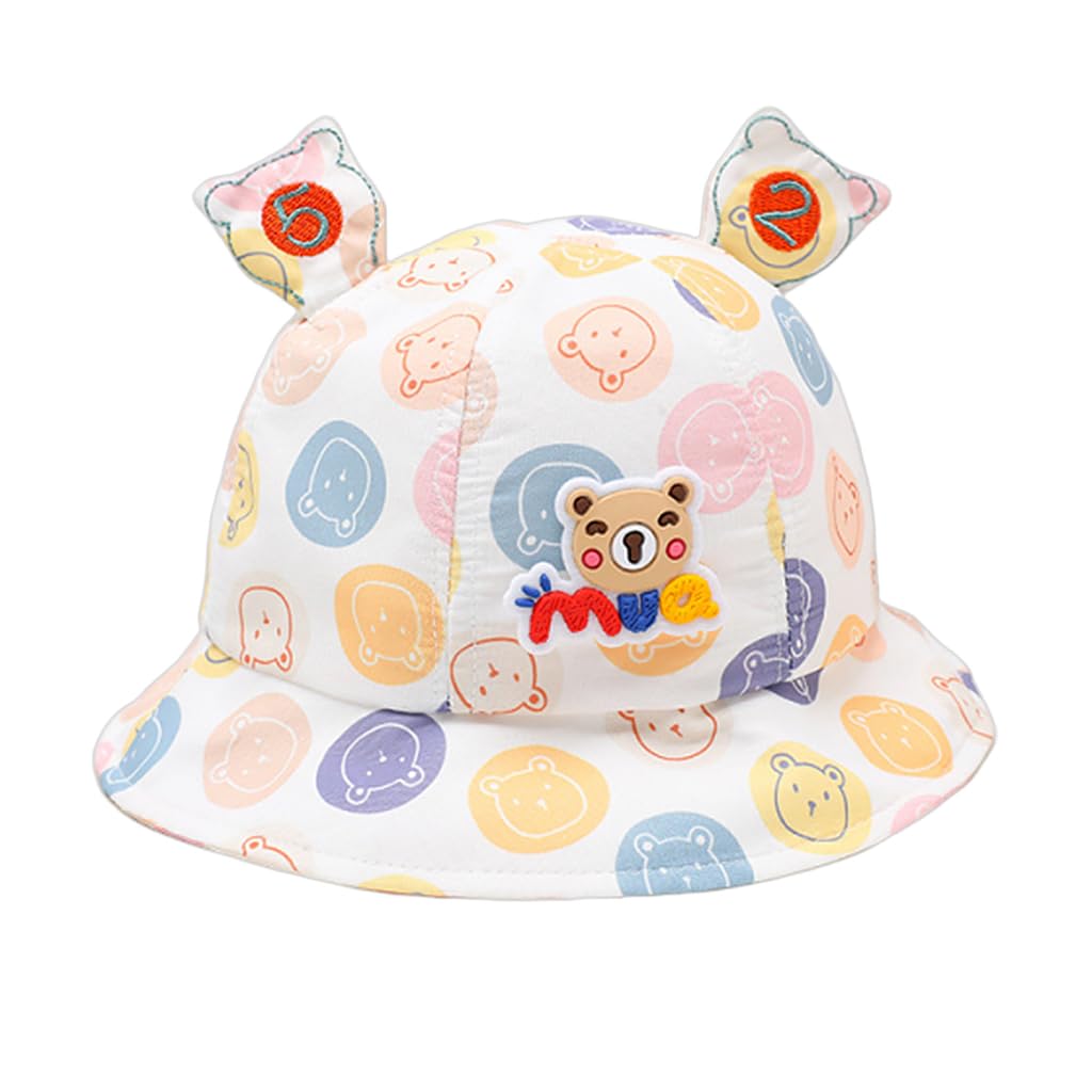 Cartoon Baby Bucket Hat for Toddler Baby Cap Aged 1-3 Years Old Soft Baby Sun Cap, Breathable Baby Sun Travel Hat Outdoor Sun Hat with Elastic Chin Band-image-24
