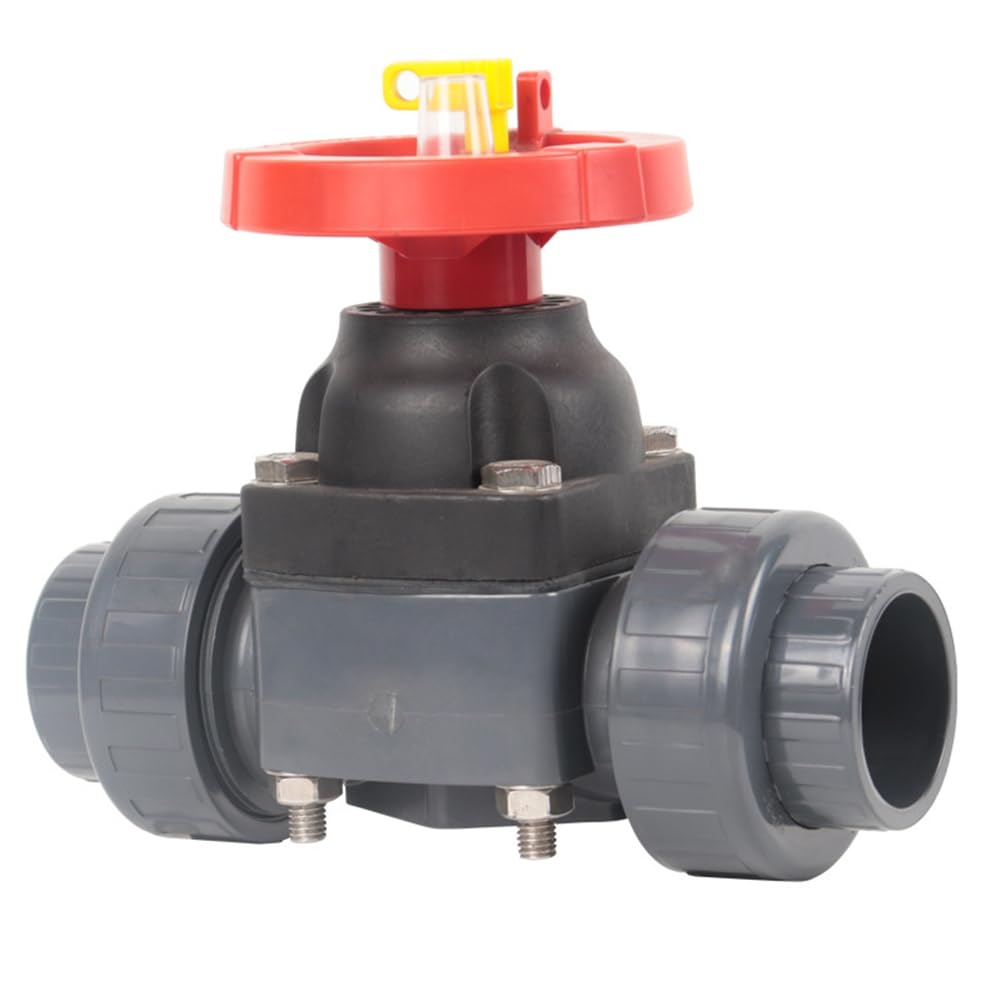 Xnuiasqe Upvc Double-Union Diaphragm Valve 15-50 For Aquariums And Garden Irrigation Systems