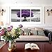 HUADAOART Canvas Prints Purple Tree Framed Canvas Wall Art for Home Decor Perfect 3 Panels Wall Purple Scenery Decorations for Living Room Bedroom Office Each Panel 12x16inch (Purple)