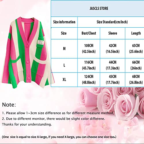 JASCLS Women's Long Sleeve Color Block Chunky Cable Knitted Oversized Sweater Cardigans for Women2