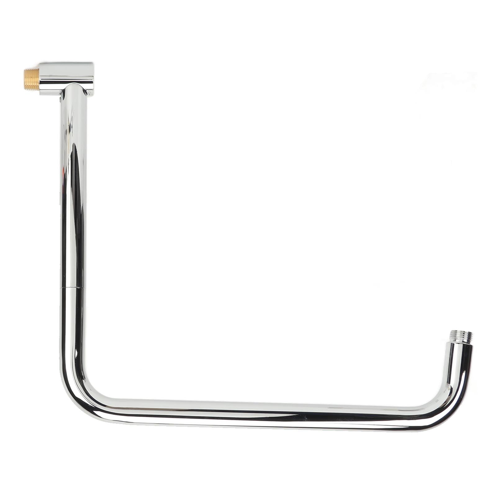 Extensión de cabezal de ducha con brazo giratorio de acero inoxidable en forma de S (Electroplated)