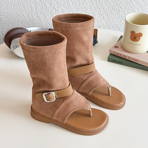 Girls Knee High Open Toed Sandals Gladiator Style Summer Shoes2