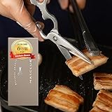 6in1分解式キッチンバサミ 料理初心者向けデザイン！調理用【切れる・分解・丸洗いOK】 キッチンハサミ 食洗器対応 分解して洗える オールステンレス キッチンはさみ 栓抜き ギフト (超軽量！130ｇ)