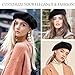 Acecharming Women Men Classic Wool Beret - French Style Beret Hat with Adjustable Fit, Soft, Breathable & Stylish in Multiple Colors for Year-Round Wear (Black)