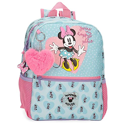 Disney Minnie My Happy Place Mochila Escolar Azul 25X32X12 Cms Poliéster 9,6L
