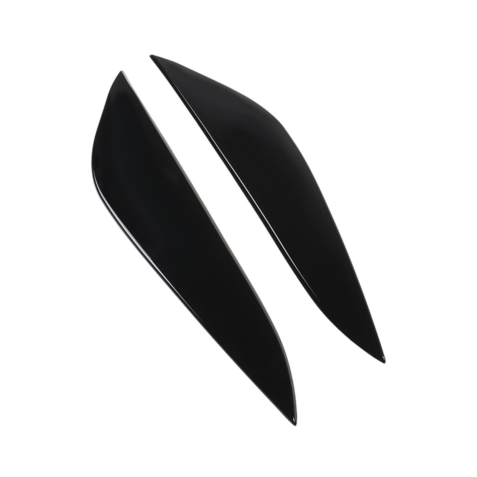 Car Headlights Eyebrow Car Eyebrow Cover 2pcs For Tesla Model 3 2017 2018 2019 2020 2021 2022 Gloss Black Eyebrows Car Headlight Eyelids Lid Lamp Cover ABS Accessories (Color : Gloss black)
