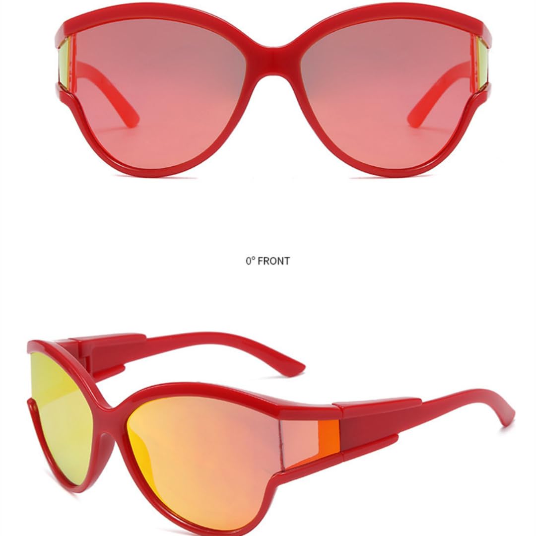 Occhiali da sole eleganti e comodi alla moda neutri retrò con montatura grande protezione UV400 per uomo e donna.