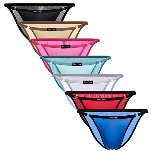 YuKaiChen Men's Silk Underwear String Bikini Briefs Low Rise