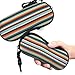 AQRJKHD Fashion Striped Sunglasses Case for Women Men Neoprene Eyeglass Soft Case with Belt Clip Glass Pouch
