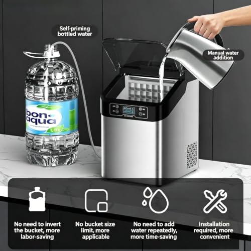 Fabricadora de hielo de sobremesa 77 lbs capacidad miniatura 2