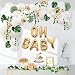 Ola Memoirs Greenery Baby Shower Decorations, Boho Neutral Oh Baby Balloon Garland Arch, Faux Greenery Ivy Leaf Vines, Backdrop Decor for boy and girl, Sweet Decoration Jungle Safari Woodland Theme