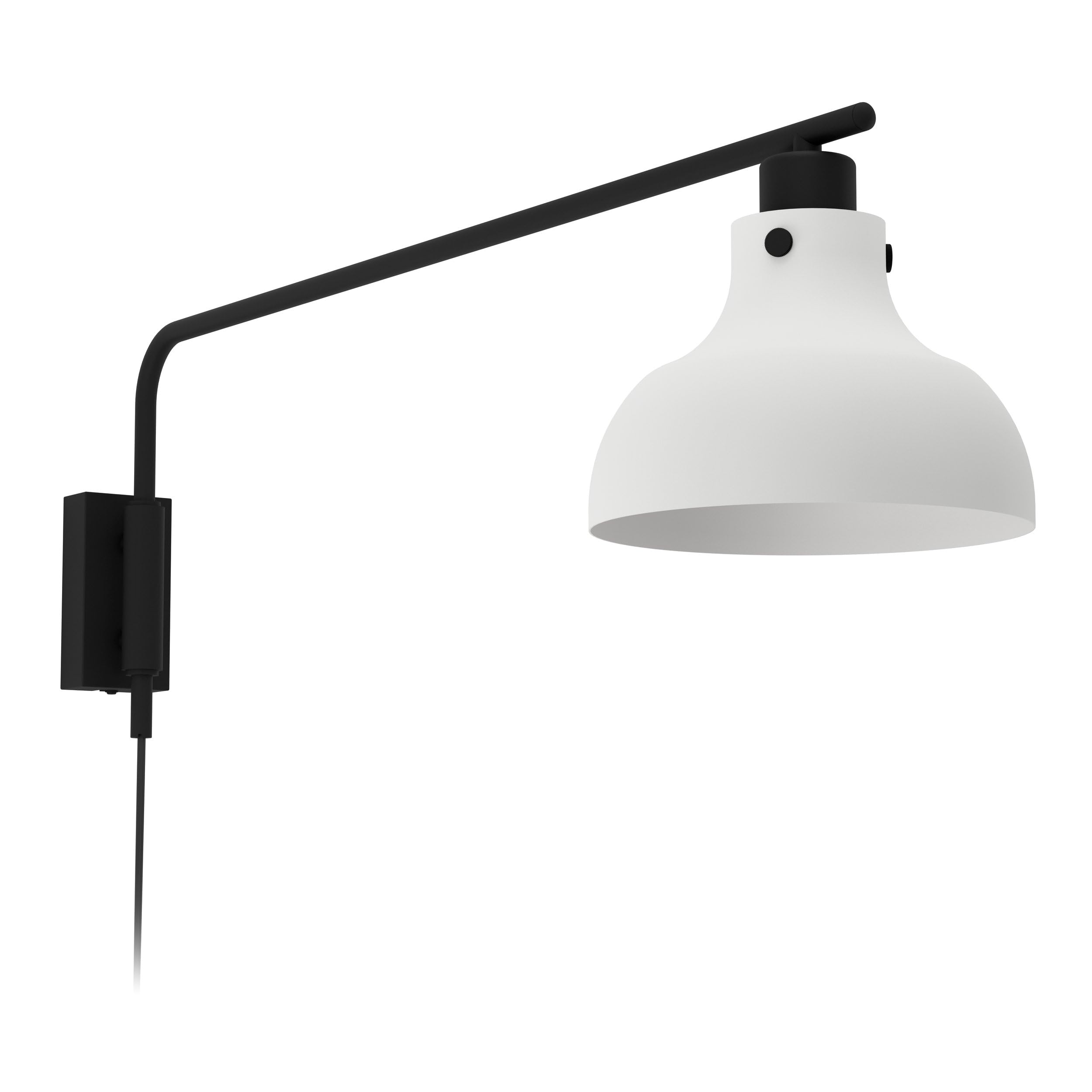 EGLO Wandleuchte innen Matlock, Wandlampe Industrial mit Schwenkarm | Leselampe aus Metall in Grau und Schwarz, Wohnzimmer und Schlafzimmer Lampe mit E27 Fassung
