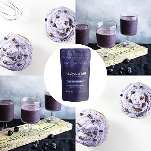 Arctic Flavors Blackcurrant Powder, From 100% Whole Blackcurrants, High In Antioxidants And Vitamin C, All-Natural, Superfood, 85G 3.0Oz #TOP2