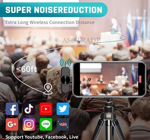 Image of New K8 Wireless Lavalier Microphone for Smartphone Clip-On Mic with Noise Reduction, 2.4GHz Mini Lapel Mic for YouTube, Vlogging, Interview, Live Streaming & Video Recording (K8 MIC)