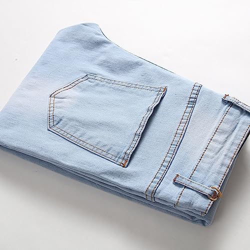 Fashion Jeans for Men Casual Straight Fit Ripped Distressed Pants Boys Frayed Going Out Work Wear Cotton Denim Jeans2