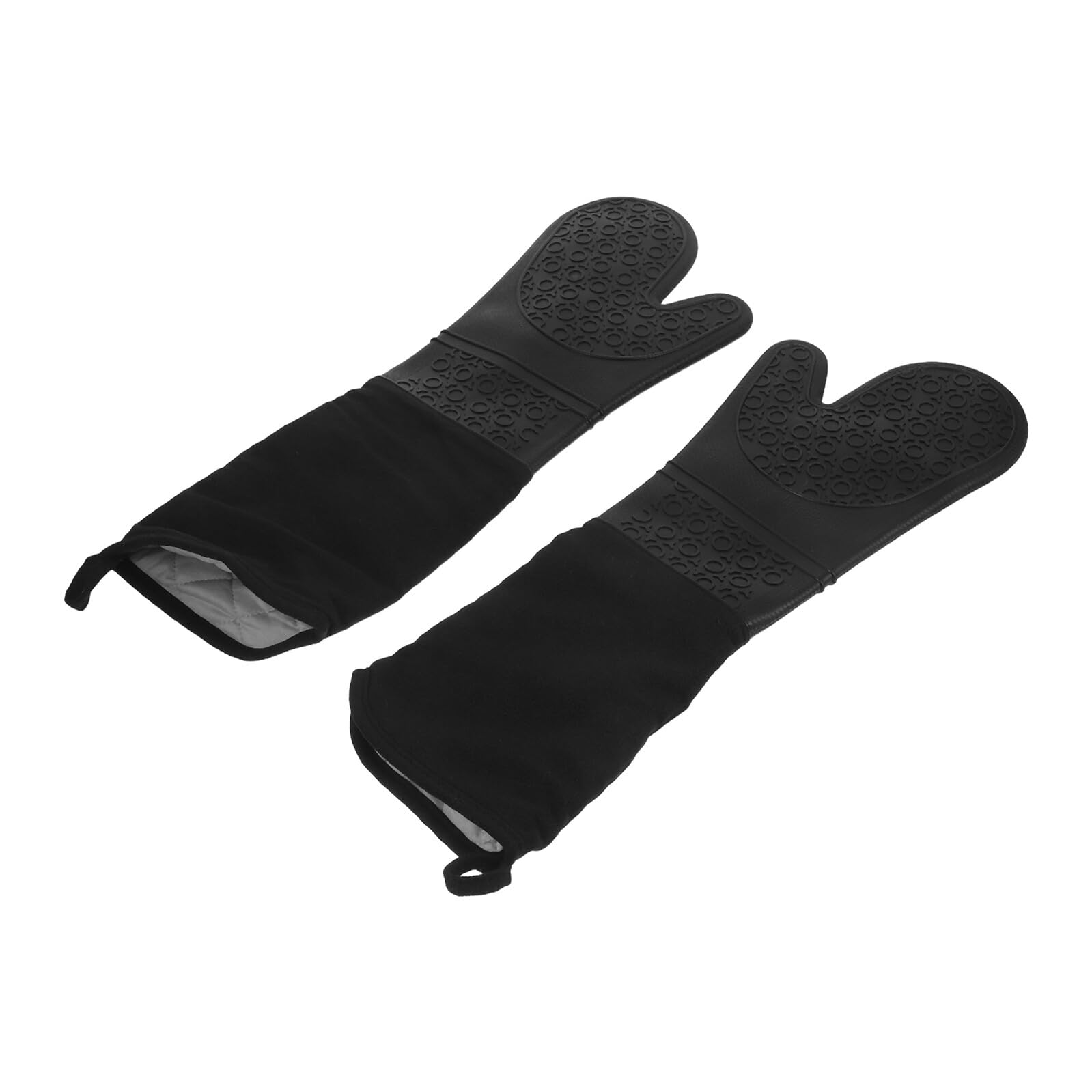 COLLBATH Ofenhandschuhe Hitzebeständig aus Silikon Lange Backhandschuhe für Ofen und Grill und rutschfest