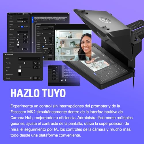 Teleprompter con webcam de captura en HDR Elgato Prompter para streaming en OBS 7