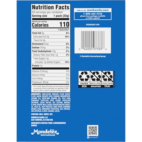 Save on CHIPS AHOY! Chocolate Chip Cookies, 20 Snack Packs - Image 3