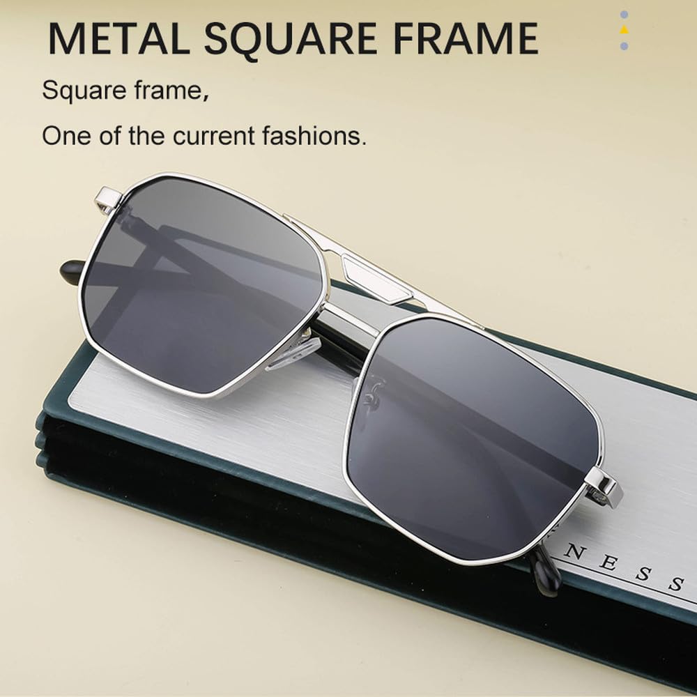 Gafas de sol retro de doble puente para hombre y mujer, de metal, a la moda, con protección UV400