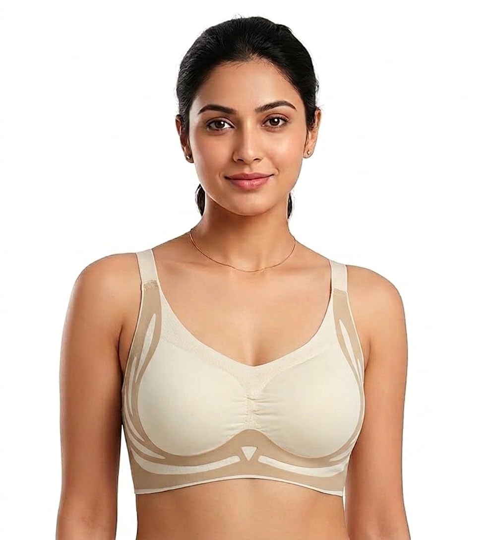 jalodari Women’s Seamless Wireless Bra | Lightly Padded Full Coverage T-Shirt Bra | Soft Stretch Everyday Comfort Innerwear-picture-15