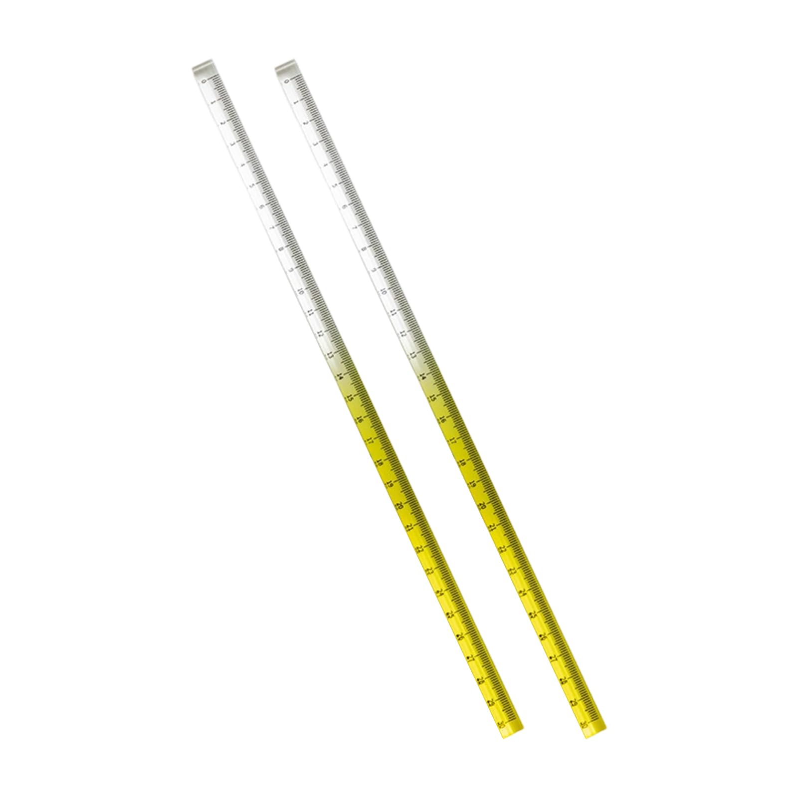 Xjdzineq Gradient Fluorescent 2Pcs Colorful Ruler Acrylic Rulers Straight Clear Measuring Ruler Set With Inches Centimeters For Classroom Home Offices Metric And Inch Scale