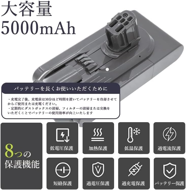 Amazon.co.jp: ダイソン V12 5000mAh Detect Slim 専用 SV20