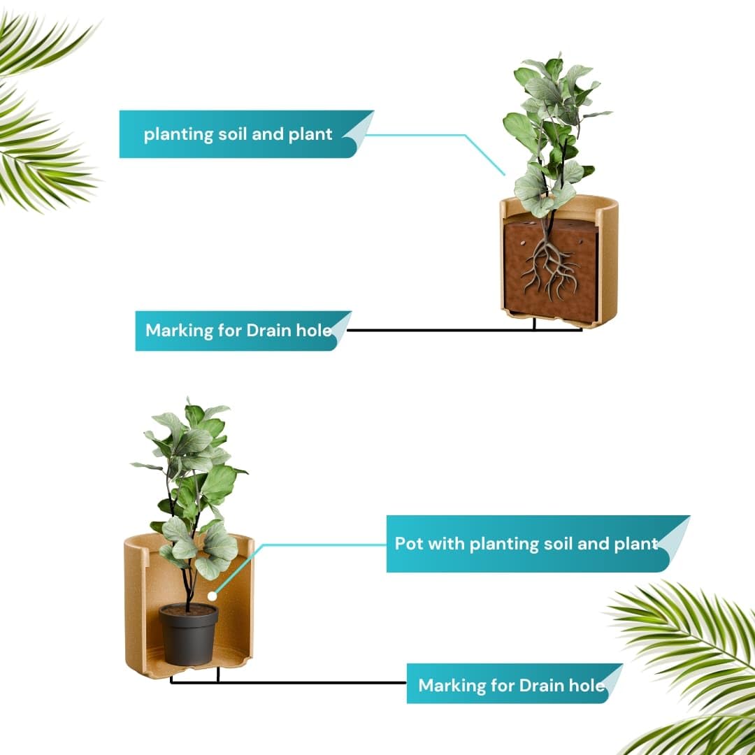 YUCCABE Fox Planter - Durable Outdoor Flower Pots -5