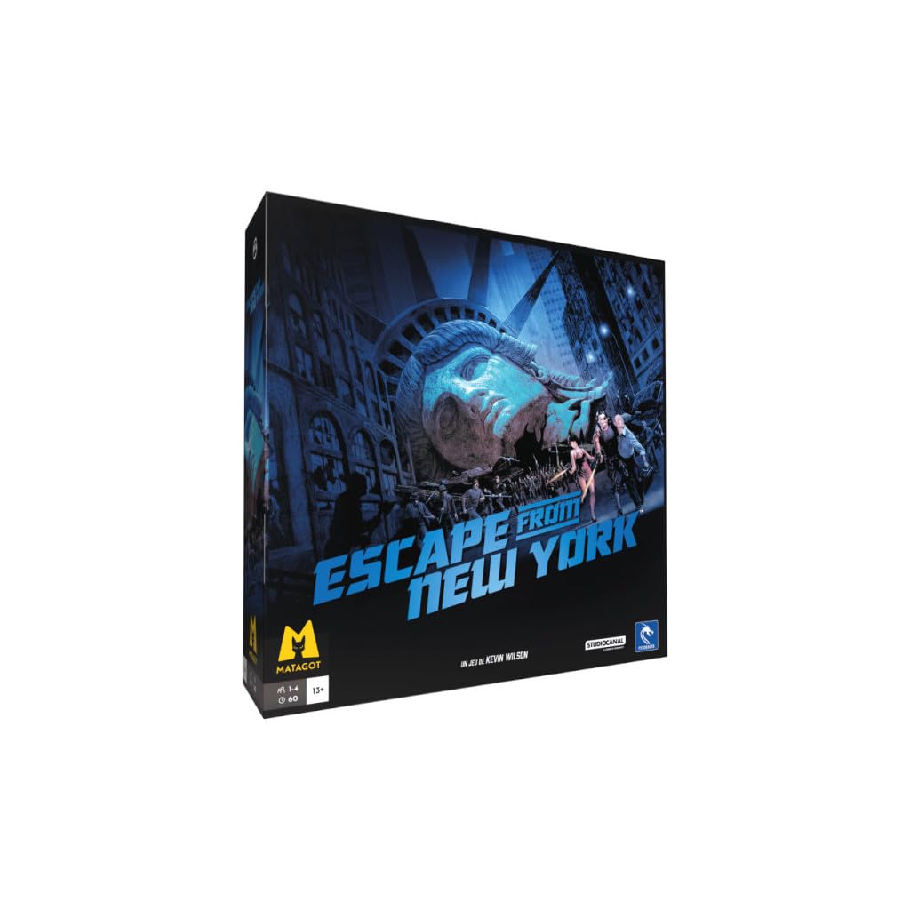 Matagot Escape from New York – Gesellschaftsspiel – für 1 bis 4 Spieler – ab 12 Jahren – französische Version
