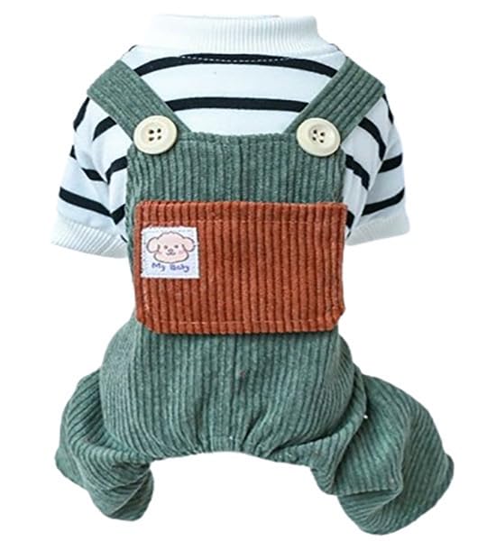 PETANGEL Cute Tiger Bib Dog Pajamas, Winter Romper with Drawstring Buckle for Small Dogs Puppy, Warm Dog Clothes with Leash Ring All-in-One Jumpsuit for Chiuhuahua, Yorkii (Size: S, Chest: 35-40cm) (B0D292J8JN) Amazon Price History, Amazon Price Tracker