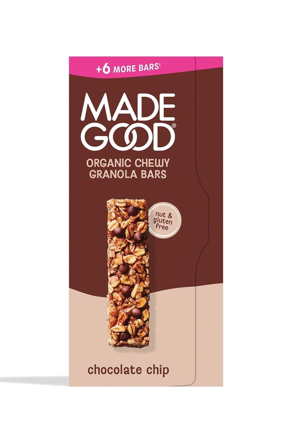 Chocolate Chip Granola Bars, 0.85 oz (30-Count Family Pack) – Nut-Free, Peanut-Free, Organic, Non-GMO, Gluten-Free, School-Safe Snack, Made with Whole Grains & Hidden Veggies.