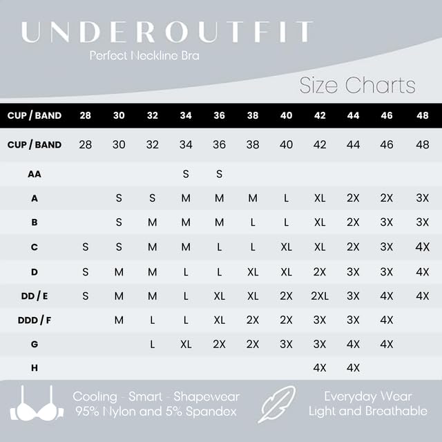 Underoutfit Perfect Neckline Everyday Wireless Bra - Comfy Women's Without Underwire2