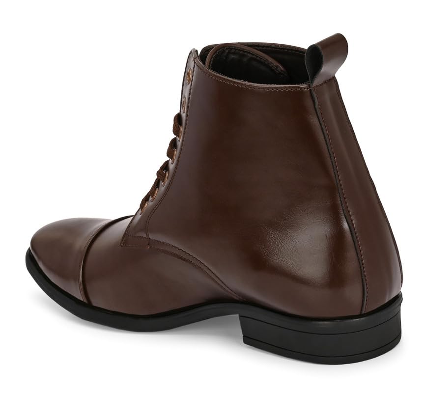 Image of Server Men's Chelsea Ankle Boots | Casual Boots for Men | Ankle Height Boots| All Day wear | Comfortable Formal Office & Business Wear Shoes | Lace up Boots | Derby Boots