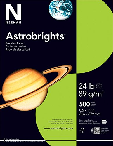 Neenah Astrobrights 495465 Astrobrights Multipurpose Paper 24 Lbs. 8.5-Inch x 14-Inch Terra Green