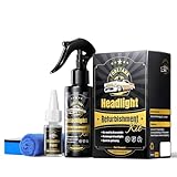 toretark Car Headlight Restoration Kit - Professional Headlight Cleaner and Restorer Kit, Restoring to Like-New Condition, No Power Tools Required - Covers 3 Vehicle Headlight Treatments