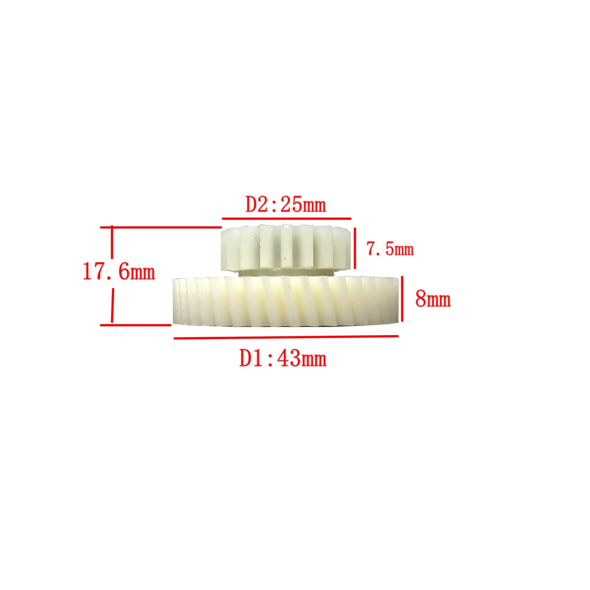 for Moteur AKM 95RX engrenage en Nylon pièce de Rechange for Aik-ema 3 pièces 18-40 Dents Nombre hélicoïdal Interne avec Anneau de retenue