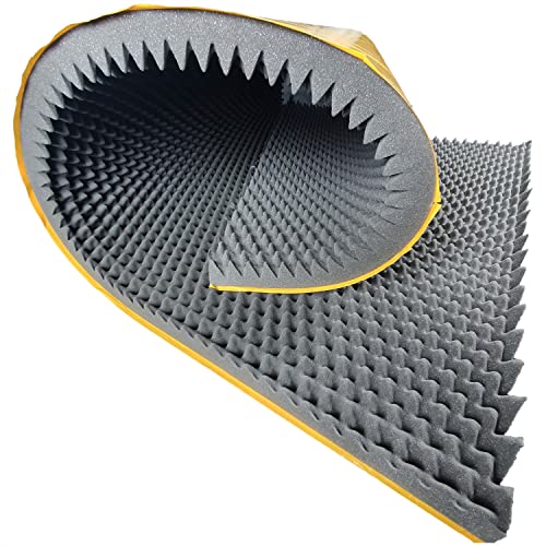 GMP Tech beauty of sound Akustikschaumstoff Wellenform 5 cm – Selbstklebende Schalldämmmatte...