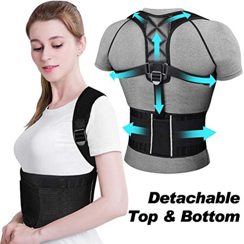 Ikeepi Posture Corrector for Women and Men,Upper Back Brace with Shoulder and Lumber Support Belt,Adjustable Back Straightener Under Clothes And Providing Pain Relief From Neck, Back & Shoulder