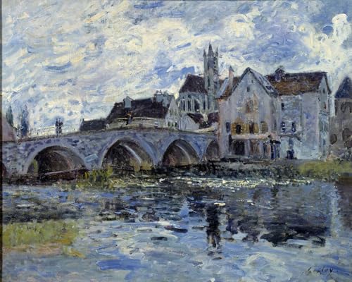 Art moderne murale impression Le Pont Moret, toile de maître Sisley