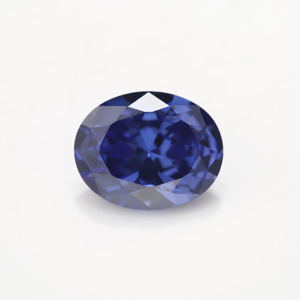 Oval Tanzanite Color Cubic Zirconia Synthetic Gemstone AAAAA Loose CZ Stone for Ring Earring Bracelet Necklace Pendants Jewelry Making