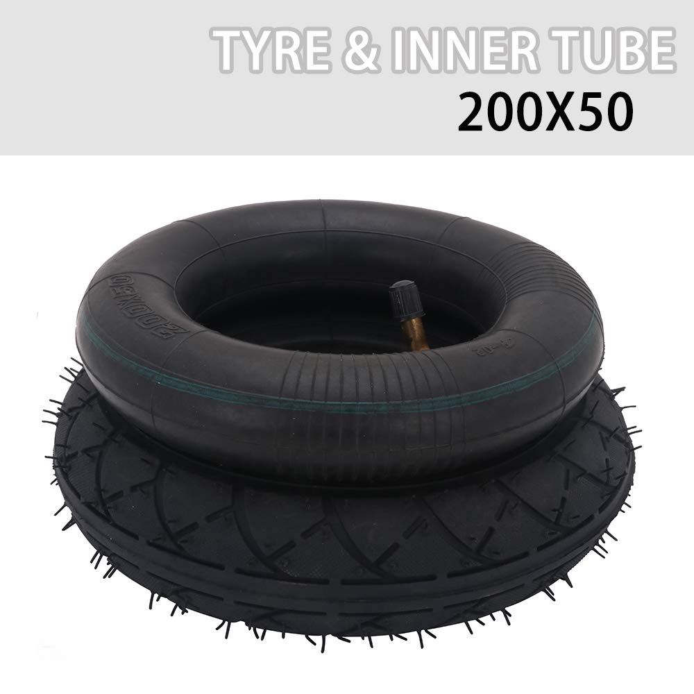 Pack of 2 200 x 50 E-Scooter Tyres, Solid Rubber Tyres, 200 x