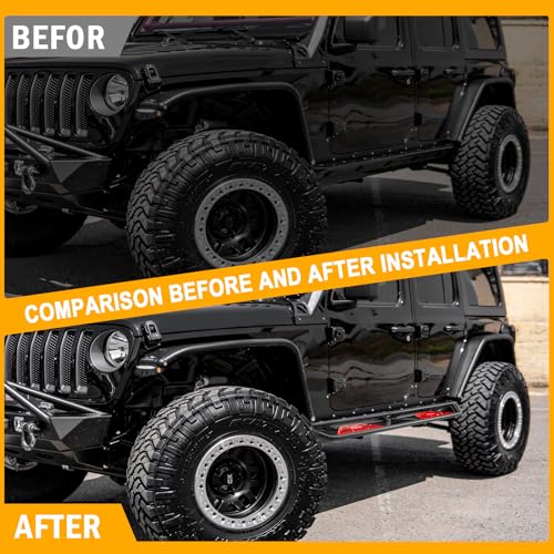 Estribos para Jeep Wrangler JL Unlimited 2018-2026 4 puertas miniatura 3