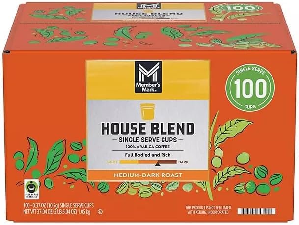Member's Mark House Blend Medium Roast Coffee Pods,100 ct.