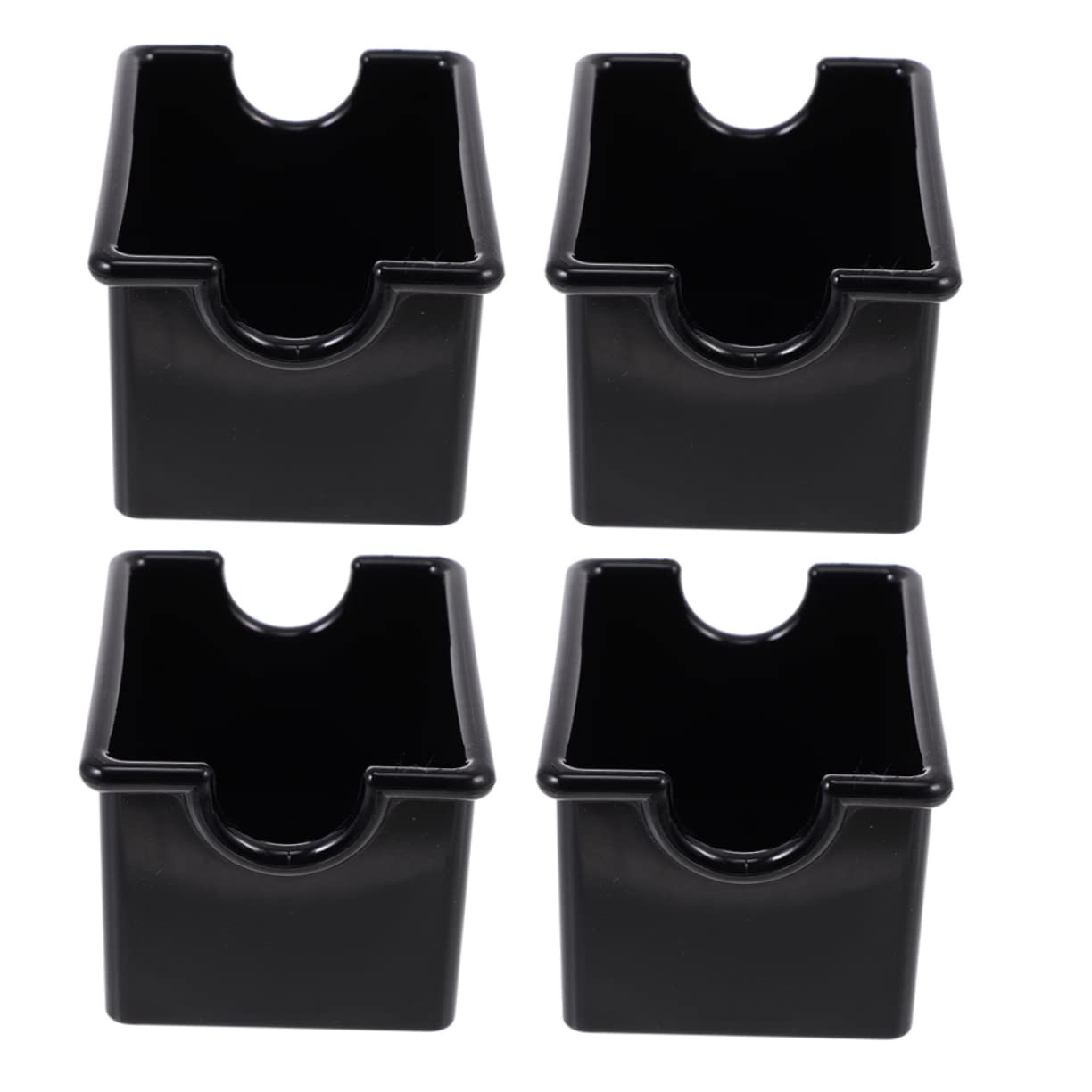 VOSAREA 4Pcs Multi Function Tea Bag Storage Box Transparent Sugar Holders for Office Home Coffee Bar Accessories Organizers for Tea Sugar and Snacks