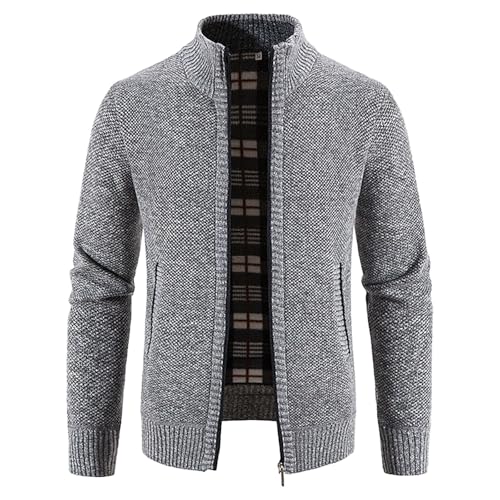 Manteau d'hiver chaud en maille pour homme, veste polaire style d'affaires active