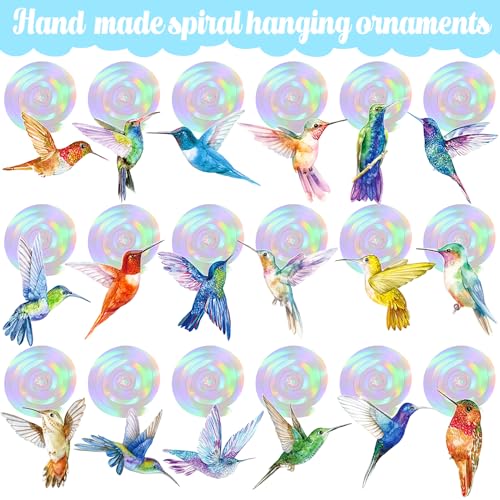 Hummingbird Hanging Swirls 20Pcs Hummingbird Birthday Decorations Hummingbirds Ceiling Decor Tropical Bird Party Hanging Streamer for Summer Flying Birds Baby Shower Supplies by CANDY CHEF - Used condition - Image 3
