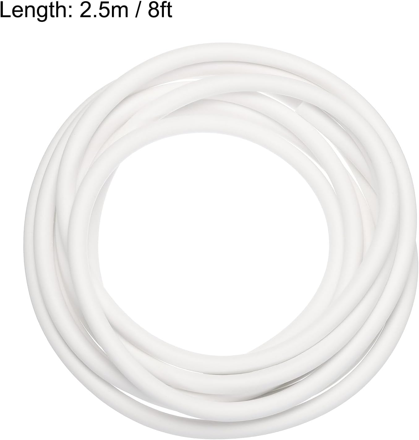 uxcell Silicone Foam Seal Strip 1/1.5/2/2.5/3/3.5/4/4.5/5/5.5/6mm 2.5m 8ft Sponge Rubber Cord Solid White